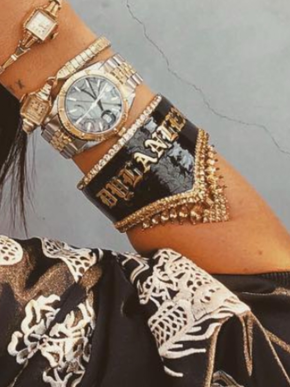 ISO DYLANLEX archived Black & Gold Cuff Bracelet